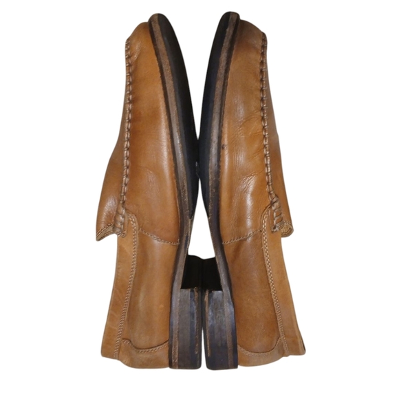 J & M Men's Tan Leather Slip-On Loafers size 9.5 - Picture 5 of 9